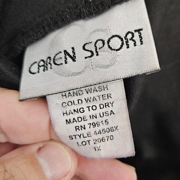 Caren Sport Skirt Black Red Color Block 6" Slit in Back Sz 1X Great Condition - Picture 7 of 8